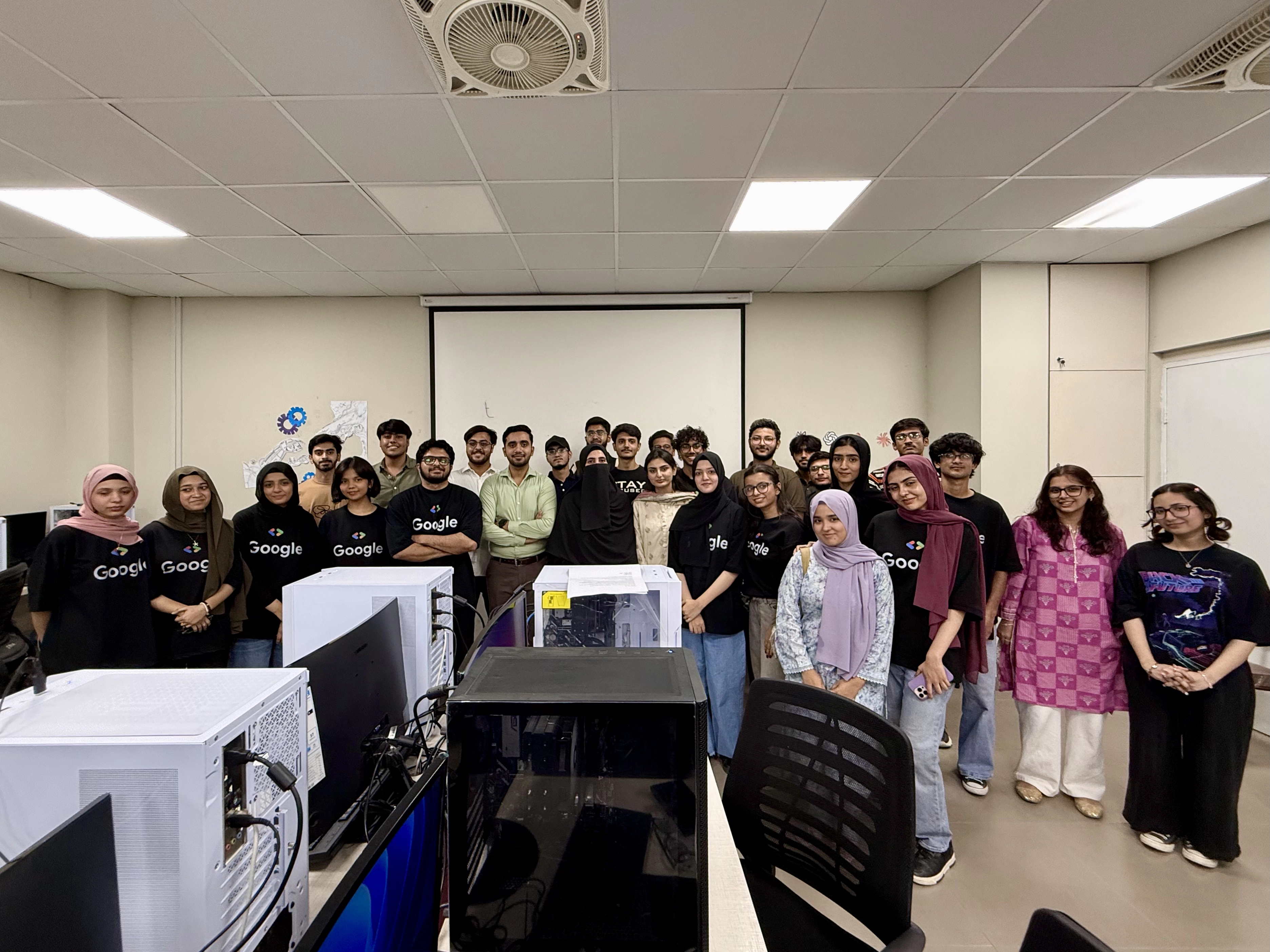 Build with AI Workshop on Cursor & Codex - AI Engineer Huzaifa, Huzaifa Shahbaz, M. Huzaifa, Muhammad Huzaifa Shahbaz, mhuzaifa, mhuzaifadev speaking at DHA Suffa University